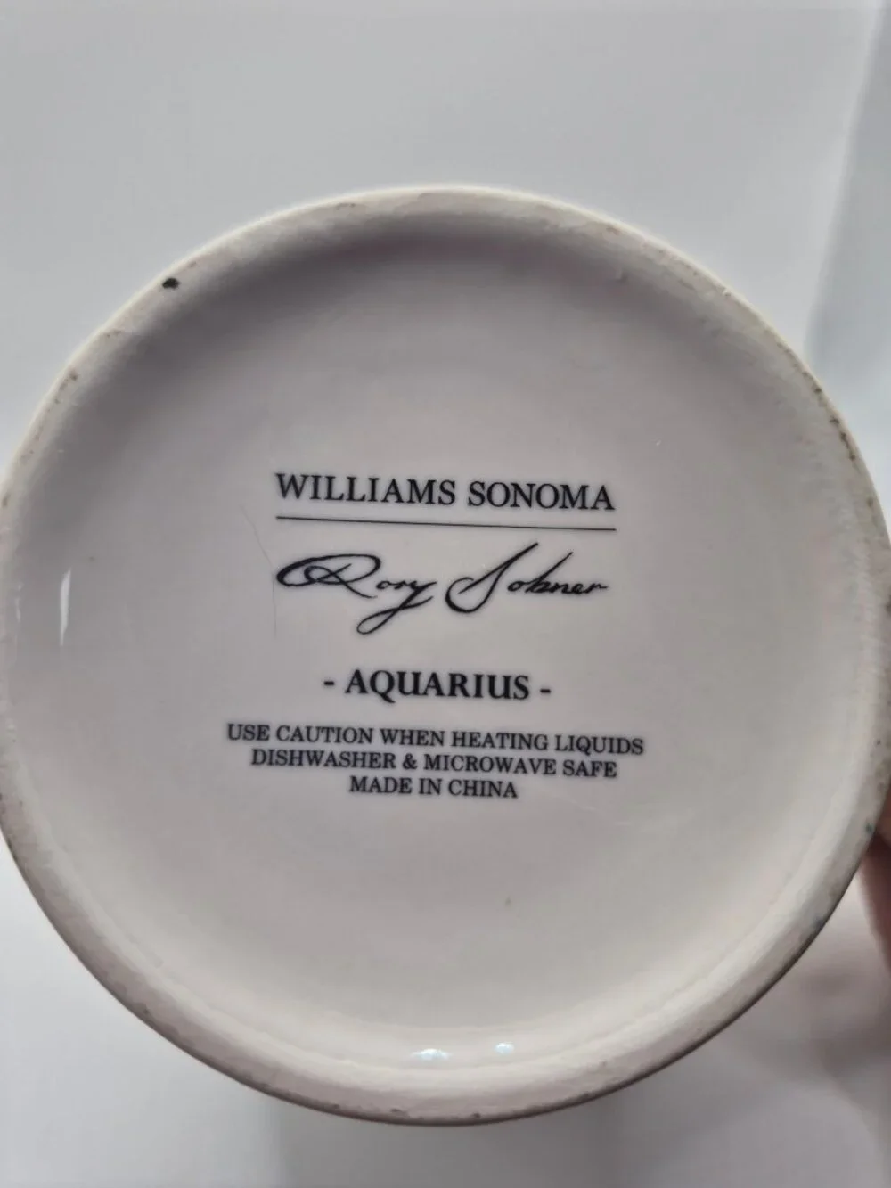 Aquarius Zodiac Mug By Williams Sonoma With Octopus Design Messages